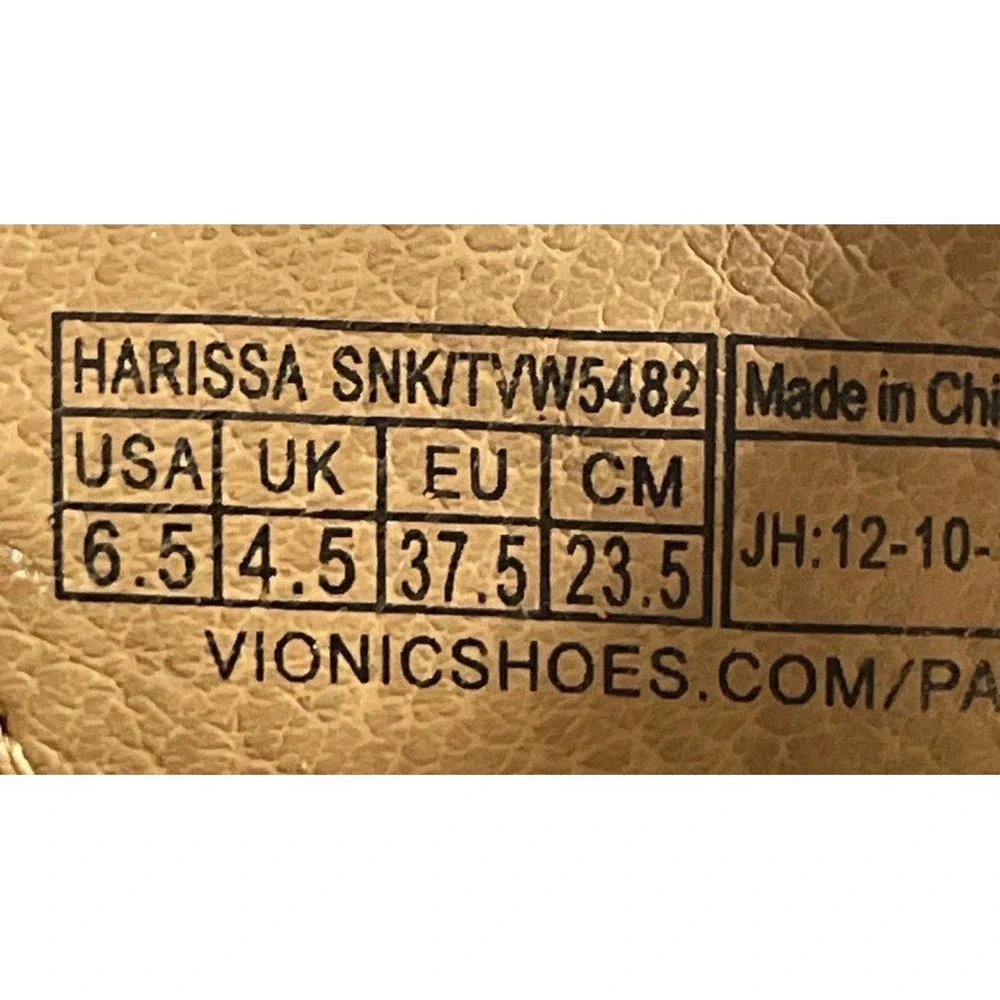 Vionic Harissa Sandals Womens Size 6.5 Brown Tan Snake Print Comfort Strappy - Picture 9 of 9